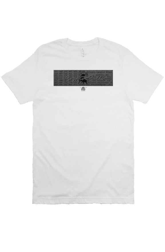 Daily Box Logo Collectible (Only 100 Sold Daily) - Grey Satoshi Genesis Box White T