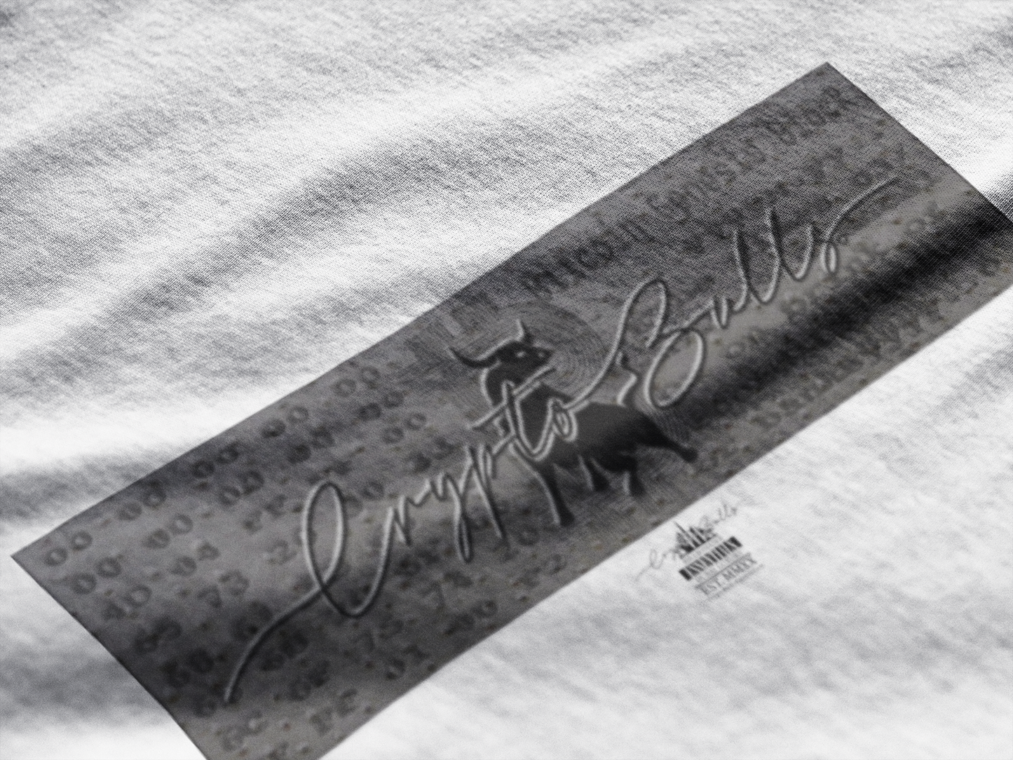 Daily Box Logo Collectible (Only 100 Sold Daily) - Grey Satoshi Genesis Box White T