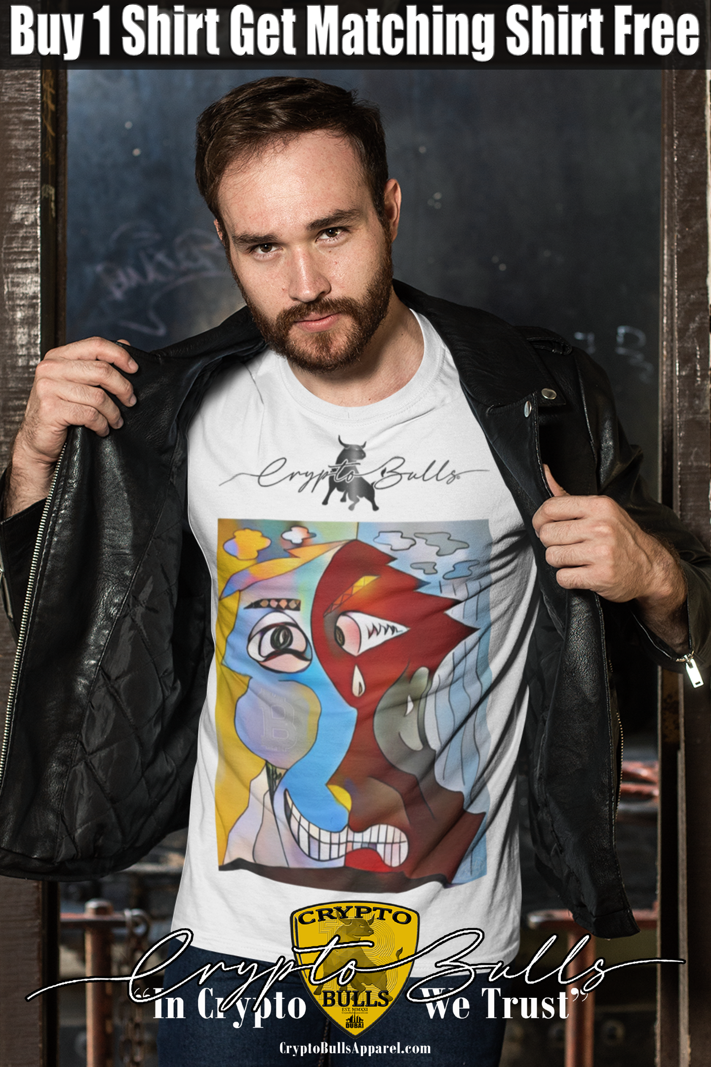 Artist Collaborations - Crypto Emotions Picasso Style White Short Sleeve