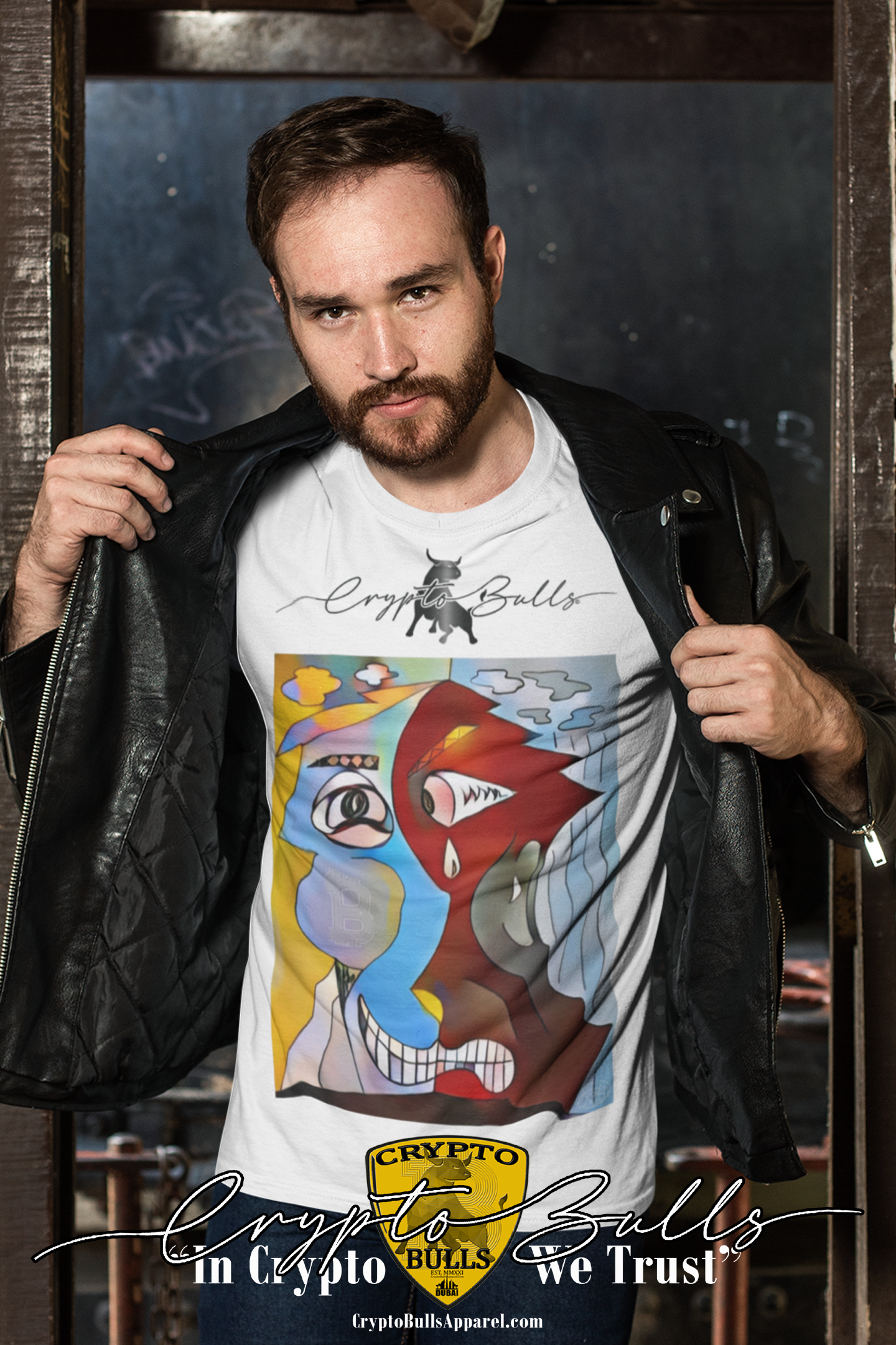 Artist Collaborations - Crypto Emotions Picasso Style White Short Sleeve